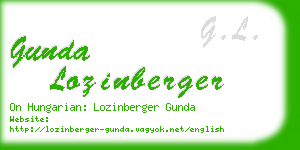 gunda lozinberger business card